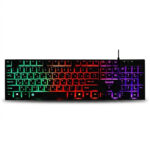 کیبورد بیاند مدل BK-7120 RGB، سوئیچ ممبران، Full-Size، نورپردازی LED RGB