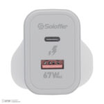 شارژر دیواری 67 وات دو پورت سولوفر مدل TC-71UK به همراه کابل USB-C