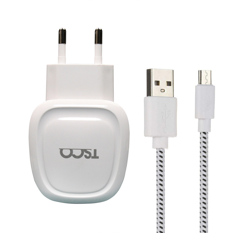 120380783 شارژر دیواری تسکو مدل TTC 46 به همراه کابل تبدیل microUSB