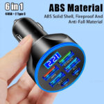 شارژر فندکی 6 پورت 66 وات مدل FP-89