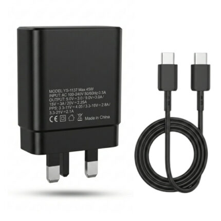 شارژر دیواری 45 وات یس پلاس مدل SUPER FAST 45W به همراه کابل USB-C به طول 1 متر