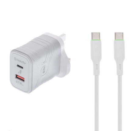 شارژر دیواری 67 وات دو پورت سولوفر مدل TC-71UK به همراه کابل USB-C
