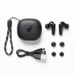 هدفون بلوتوثی انکر مدل SoundCore R50i A3949 بدون قابلیت نویز کنسلینگ، درگاه شارژ USB Type-C، دارای فناوری AI-Enhanced Calls برای کاهش نویز و بهبود مکالمات، مقاوم در برابر رطوبت و عرق