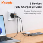 شارژر دیواری 67 وات مک دودو مدل CH-4100 به همراه کابل متصل به بدنه USB-C