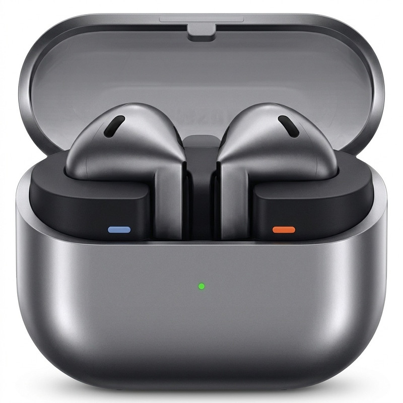 470049556071802c4309f906f4f07cc233ddaafb_1786533645 هدفون بلوتوثی سامسونگ مدل Galaxy Buds3 با نویز کنسلینگ فعال (ANC)، نویز کنسلینگ میکروفون (ENC)، درگاه شارژ USB Type-C، با قابلیت اتصال به چند دستگاه، دارای قابلیت صدای 360 درجه، Galaxy AI، میکروفون سه گانه، پشتیبانی از فرمان لمسی، ضد آب و گرد و غبار