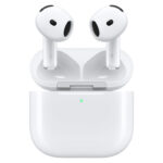 هدفون بلوتوثی اپل مدل AirPods 4 فاقد قابلیت نویز کنسلینگ، درگاه شارژ USB Type-C، شارژ بی سیم، با قابلیت اتصال به چند دستگاه، پشتیبانی از فرمان لمسی، نشانگر LED، پشتیبانی از دستیار صوتی، مقاوم در برابر آب