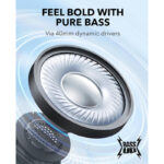 هدفون بلوتوثی انکر مدل Soundcore H30i بدون قابلیت نویز کنسلینگ، درگاه شارژ USB Type-C، دارای میکروفون داخلی با کیفیت بالا، مجهز به فناوری BassUp، مقاومت در برابر رطوبت و عرق