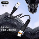 کابل تبدیل USB به USB-C یس پلاس مدل SUPER FAST CHARGE 6A طول 1 متر
