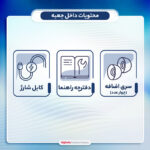 هدفون بلوتوثی مدل air pods m19 بدون قابلیت نویز کنسلینگ، درگاه شارژ microUSB، دارای کنترلر لمسی روی گوشی‌ها، امکان استفاده از محفظه شارژ به عنوان پاور بانک