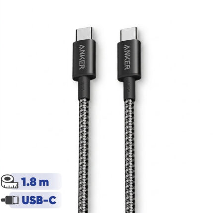 کابل تبدیل USB-C به USB-C انکر مدل Nylon A8753 طول 1.8 متر