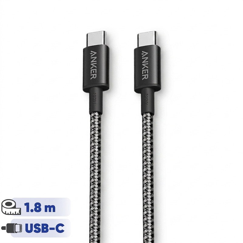 73c598487220d67e8c2cd3b55a9c613fc18732e4_1786575870 کابل تبدیل USB-C به USB-C انکر مدل Nylon A8753 طول 1.8 متر