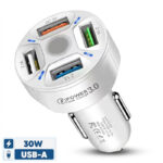شارژر فندکی 30 وات چهار پورت مدل BK-360