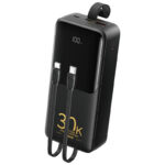 پاوربانک 22.5 وات ریمکس مدل RPP-440 ظرفیت 30000 میلی آمپر ساعت به همراه کابل USB-C و لایتنینگ