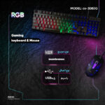 کیبورد و ماوس گیمینگ یوسیتک مدل CO 3080G، سوییچ ممبران، Full-Size، نورپردازی RGB