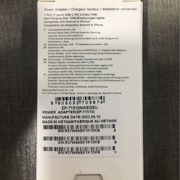 شارژر دیواری 15 وات مدل EP-T1510