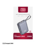 پاوربانک 45 وات تی سی اچ مدل Compact 2045 ظرفیت 20000 میلی‌آمپرساعت