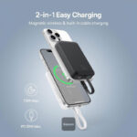 پاوربانک بی‌سیم 30 وات باسئوس مدل Magnetic Mini ظرفیت 10000 میلی آمپر ساعت
