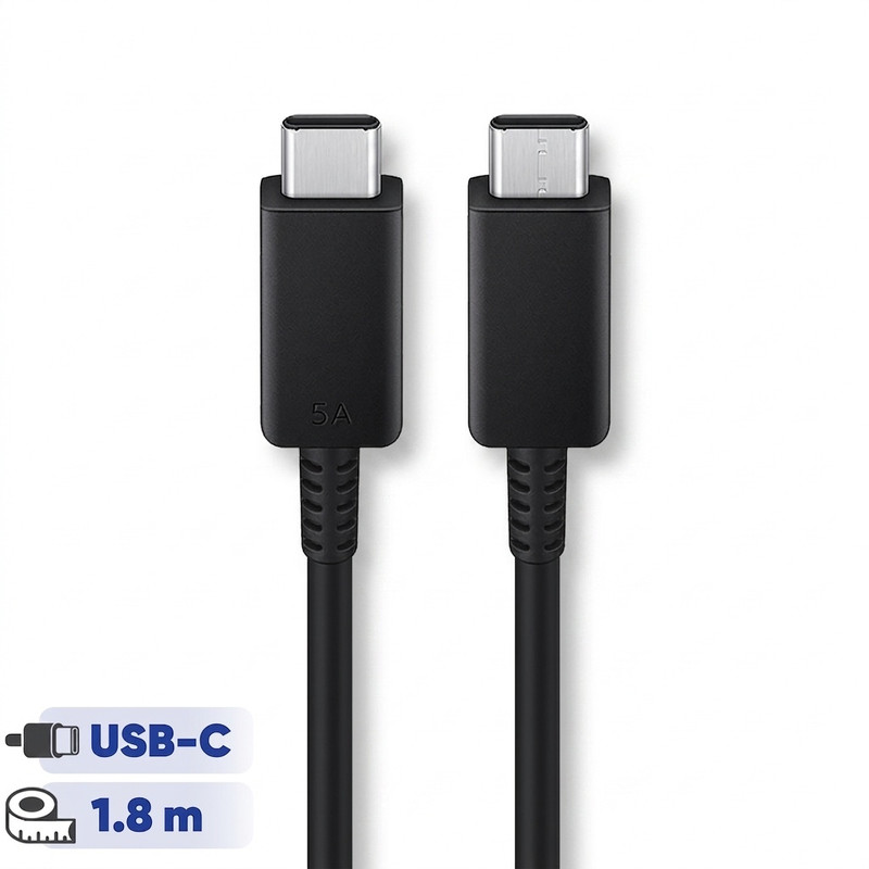 کابل تبدیل USB-C به USB-C سامسونگ مدل 1.8 متری – 5 آمپر