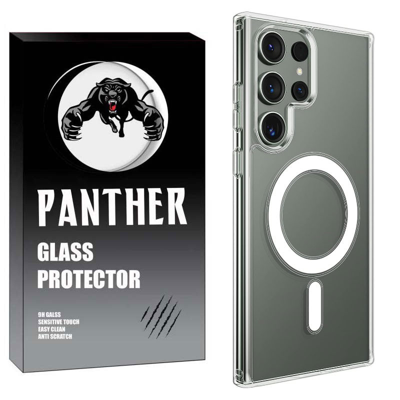 کاور پنتر مدل Magnetic Magsafe Clear Cover مناسب برای گوشی موبایل سامسونگ Galaxy S24 Ultra