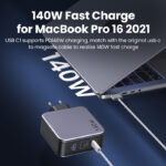 شارژر دیواری 140 وات یوگرین مدل 90549 به همراه کابل USB C