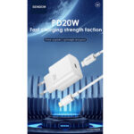شارژر دیواری 20 وات سندم مدل IPHONE X به همراه کابل لایتنینگ
