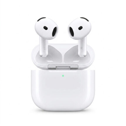 هدفون بلوتوثی اپل مدل AirPods 4 فاقد قابلیت نویز کنسلینگ، درگاه شارژ USB Type-C، شارژ بی سیم، با قابلیت اتصال به چند دستگاه، پشتیبانی از فرمان لمسی، نشانگر LED، پشتیبانی از دستیار صوتی، مقاوم در برابر آب