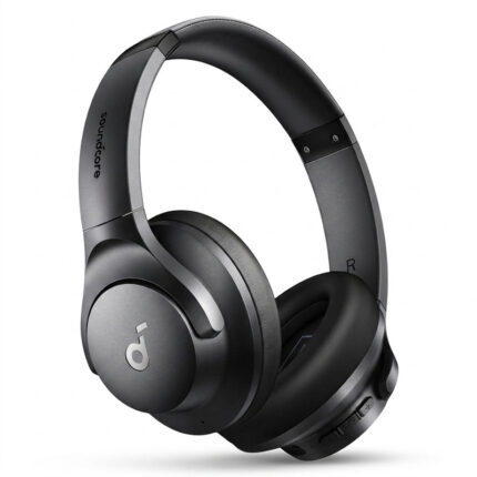 هدفون بلوتوثی انکر مدل Soundcore Q20i با نویز کنسلینگ فعال (ANC)، درگاه شارژ USB Type-C، دارای 2 میکروفون داخلی و 2 میکروفون خارجی، پشتیبانی از صدای Hi-Res از طریق کابل AUX