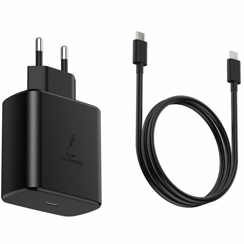 e041aaf816ba9716aea9af9ce3409e9e22151085_1709922714 شارژر دیواری 45 وات اس ال وای مدل GALAXY S23 ULTRA SUPER FAST CHARGING 2 به همراه کابل تبدیل USB-C
