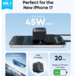 شارژر دیواری 45 وات انکر مدل A2692 به همراه کابل تبدیل USB-C