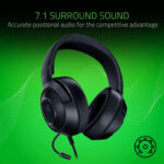 هدست گیمینگ ریزر مدل Kraken X Lite بدون قابلیت نویز کنسلینگ، جک 3.5 میلی‌متری صدا، دارای قابلیت پخش صدای فراگیر مجازی 7.1 کاناله