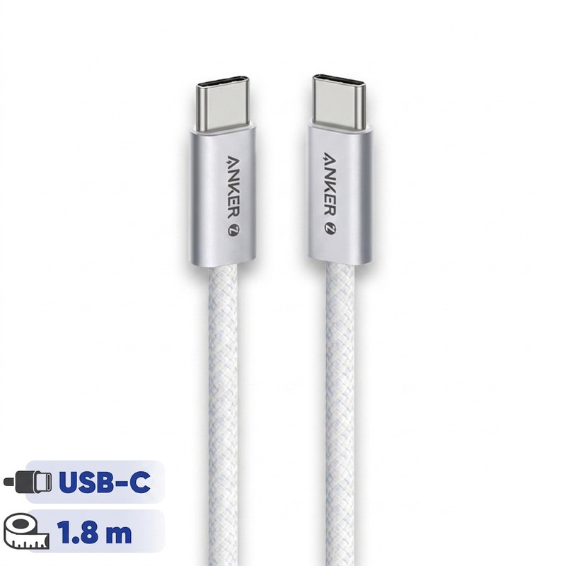 e8d18f5fc2dc6b48b742673155403386792d41c0_1786575914 کابل تبدیل USB-C به USB-C انکر مدل Zolo A8060 طول 1.8 متر با توان 240 وات