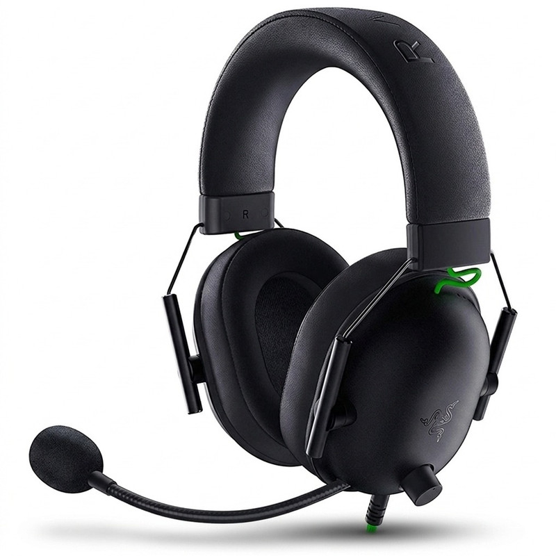 هدست گیمینگ ریزر مدل BlackShark V2 X با نویز کنسلینگ بدنه و نویز کنسلینگ میکروفون (ENC)، اتصال از طریق جک 3.5 میلی‌متری، دارای صدای فراگیر 7.1 کاناله، دارای تکنولوژی صدای 360 درجه