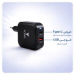 شارژر دیواری 45 وات وونک مدل PD‑45W به همراه کابل دو متری USB-C