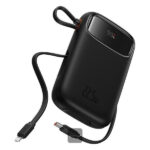 پاوربانک 22.5 وات بیسوس مدل 22.5W QPow2 Dual Cable ظرفیت 10000 میلی آمپر ساعت